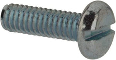 Value Collection - M2.5x0.45, 8mm Length Under Head Slotted Drive Machine Screw - Pan Head, Grade 4.8 Steel, Zinc-Plated Finish, Without Washer - USA Tool & Supply