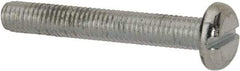 Value Collection - M5x0.80, 35mm Length Under Head Slotted Drive Machine Screw - Pan Head, Grade 4.8 Steel, Zinc-Plated Finish, Without Washer - USA Tool & Supply
