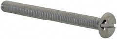 Value Collection - M5x0.80, 50mm Length Under Head Slotted Drive Machine Screw - Pan Head, Grade 4.8 Steel, Zinc-Plated Finish, Without Washer - USA Tool & Supply