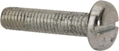 Value Collection - M8x1.25, 35mm Length Under Head Slotted Drive Machine Screw - Pan Head, Grade 4.8 Steel, Zinc-Plated Finish, Without Washer - USA Tool & Supply