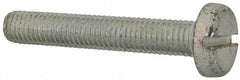 Value Collection - M8x1.25, 50mm Length Under Head Slotted Drive Machine Screw - Pan Head, Grade 4.8 Steel, Zinc-Plated Finish, Without Washer - USA Tool & Supply