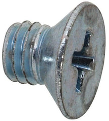 Value Collection - M5x0.80, 6mm OAL Phillips Drive Machine Screw - Flat Head, Grade 4.8 Steel, Zinc-Plated Finish, Without Washer - USA Tool & Supply