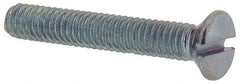 Value Collection - M2.5x0.45, 16mm OAL Slotted Drive Machine Screw - Flat Head, Grade 4.8 Steel, Zinc-Plated Finish, Without Washer - USA Tool & Supply