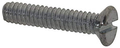 Value Collection - M2x0.40, 10mm OAL Slotted Drive Machine Screw - Flat Head, Grade 4.8 Steel, Zinc-Plated Finish, Without Washer - USA Tool & Supply