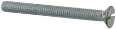 Value Collection - M4x0.70, 40mm OAL Slotted Drive Machine Screw - Flat Head, Grade 4.8 Steel, Zinc-Plated Finish, Without Washer - USA Tool & Supply