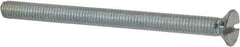 Value Collection - M6x1.00, 80mm OAL Slotted Drive Machine Screw - Flat Head, Grade 4.8 Steel, Zinc-Plated Finish, Without Washer - USA Tool & Supply