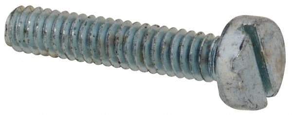 Value Collection - M2x0.40, 10mm Length Under Head Slotted Drive Machine Screw - Cheese Head, Grade 4.8 Steel, Zinc-Plated Finish, Without Washer - USA Tool & Supply