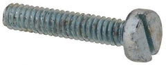 Value Collection - M2x0.40, 10mm Length Under Head Slotted Drive Machine Screw - Cheese Head, Grade 4.8 Steel, Zinc-Plated Finish, Without Washer - USA Tool & Supply