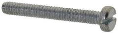 Value Collection - M2x0.40, 16mm Length Under Head Slotted Drive Machine Screw - Cheese Head, Grade 4.8 Steel, Zinc-Plated Finish, Without Washer - USA Tool & Supply