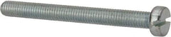 Value Collection - M5x0.80, 50mm Length Under Head Slotted Drive Machine Screw - Cheese Head, Grade 4.8 Steel, Zinc-Plated Finish, Without Washer - USA Tool & Supply
