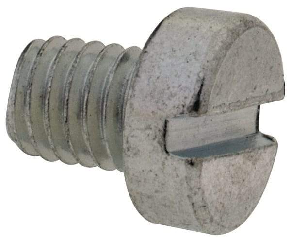 Value Collection - M5x0.80, 6mm Length Under Head Slotted Drive Machine Screw - Cheese Head, Grade 4.8 Steel, Zinc-Plated Finish, Without Washer - USA Tool & Supply