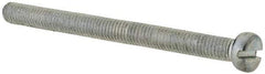 Value Collection - M5x0.80, 60mm Length Under Head Slotted Drive Machine Screw - Cheese Head, Grade 4.8 Steel, Zinc-Plated Finish, Without Washer - USA Tool & Supply