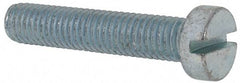 Value Collection - M8x1.25, 40mm Length Under Head Slotted Drive Machine Screw - Cheese Head, Grade 4.8 Steel, Zinc-Plated Finish, Without Washer - USA Tool & Supply