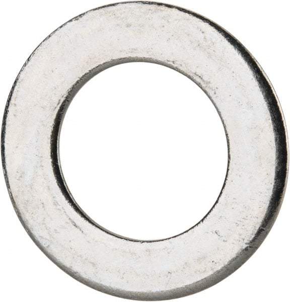 Value Collection - M22 Screw, Grade 8 Steel Standard Flat Washer - 23mm ID x 39mm OD, 3mm Thick, Zinc-Plated Finish - USA Tool & Supply