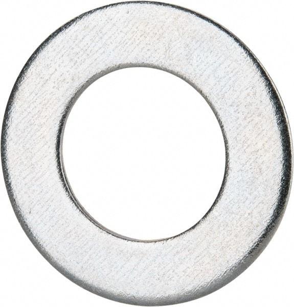 Value Collection - M36 Screw, Grade 8 Steel Standard Flat Washer - 37mm ID x 66mm OD, 5mm Thick, Zinc-Plated Finish - USA Tool & Supply