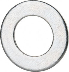 Value Collection - M36 Screw, Grade 8 Steel Standard Flat Washer - 37mm ID x 66mm OD, 5mm Thick, Zinc-Plated Finish - USA Tool & Supply