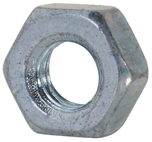 Value Collection - M3.5x0.60 Steel Right Hand Hex Nut - 6mm Across Flats, 2.8mm High, Zinc-Plated Finish - USA Tool & Supply