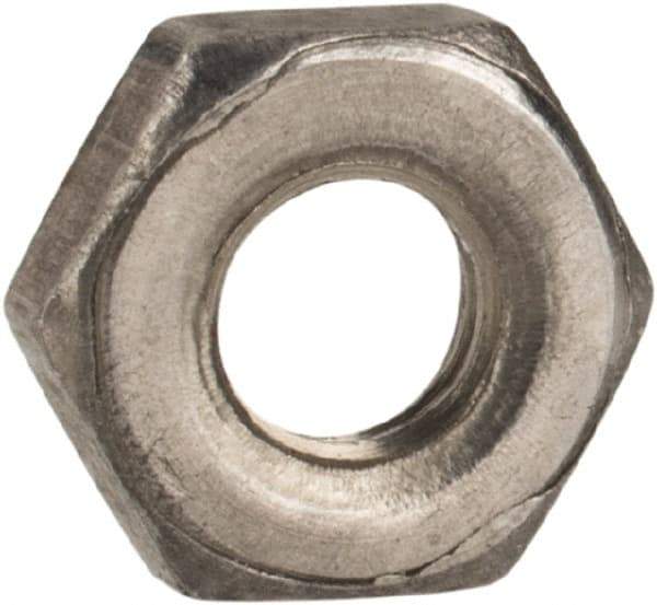 Value Collection - M3x0.50 Steel Right Hand Hex Jam Nut - 5.5mm Across Flats, 1.8mm High, Uncoated - USA Tool & Supply