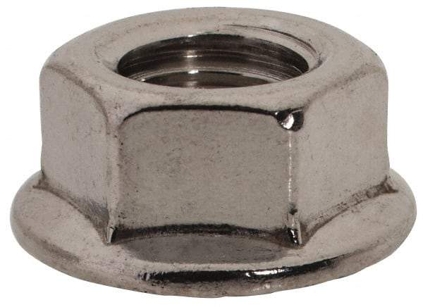 Value Collection - 3/8-24, 3/4" Flange Diam, Serrated Flange Nut - Grade 18-8 Stainless Steel, Uncoated Finish, 0.347" Flange Height - USA Tool & Supply