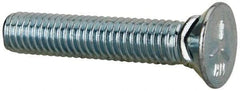 Value Collection - 3/8-16 UNC, 2" OAL, Steel Plow Bolt - Zinc-Plated Finish, Grade 5 - USA Tool & Supply