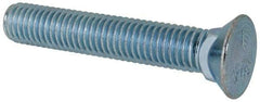 Value Collection - 1/2-13 UNC, 3" OAL, Steel Plow Bolt - Zinc-Plated Finish, Grade 5 - USA Tool & Supply