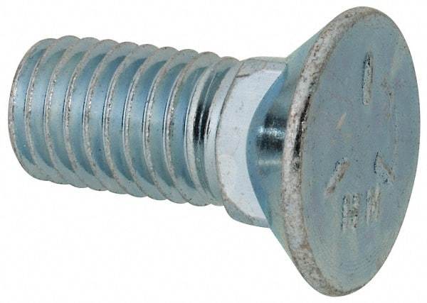 Value Collection - 5/8-11 UNC, 1-3/4" OAL, Steel Plow Bolt - Zinc-Plated Finish, Grade 5 - USA Tool & Supply
