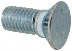 Value Collection - 5/8-11 UNC, 1-3/4" OAL, Steel Plow Bolt - Zinc-Plated Finish, Grade 5 - USA Tool & Supply