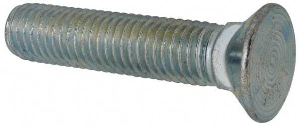 Value Collection - 5/8-11 UNC, 3" OAL, Steel Plow Bolt - Zinc-Plated Finish, Grade 5 - USA Tool & Supply