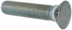 Value Collection - 5/8-11 UNC, 3" OAL, Steel Plow Bolt - Zinc-Plated Finish, Grade 5 - USA Tool & Supply
