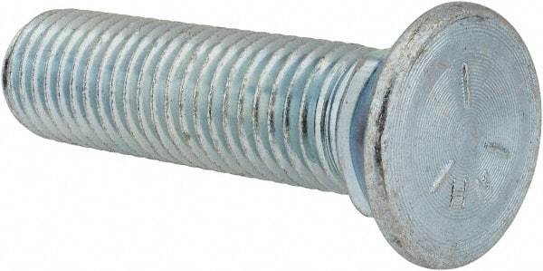 Value Collection - 3/4-10 UNC, 3" OAL, Steel Plow Bolt - Zinc-Plated Finish, Grade 5 - USA Tool & Supply