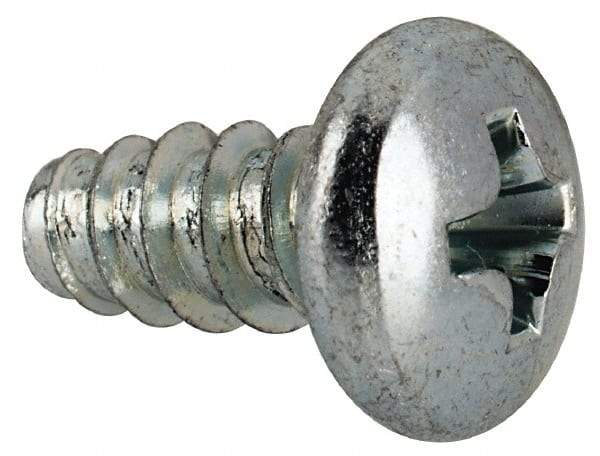 Value Collection - #10 Pan Head Phillips Sheet Metal Screw - Steel, 3/8" Length Under Head, Grade 2 - USA Tool & Supply