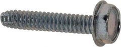 Value Collection - #6-32 UNC Thread, 3/4" Length Under Head, Hex Drive Steel Thread Cutting Screw - Hex Head, Grade 2, Point Type F, Zinc-Plated Finish - USA Tool & Supply