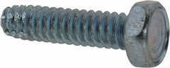 Value Collection - #10-24 UNC Thread, 3/4" Length Under Head, Hex Drive Steel Thread Cutting Screw - Hex Head, Grade 2, Point Type F, Zinc-Plated Finish - USA Tool & Supply
