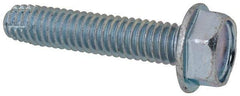 Value Collection - 5/16-18 UNC Thread, 1-1/2" Length Under Head, Hex Drive Steel Thread Cutting Screw - Hex Head, Grade 2, Point Type F, Zinc-Plated Finish - USA Tool & Supply