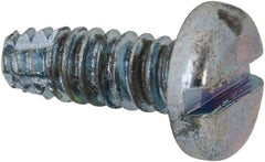 Value Collection - #4-40 UNC Thread, 5/16" Length Under Head, Slotted Drive Steel Thread Cutting Screw - Pan Head, Grade 2, Point Type F, Zinc-Plated Finish - USA Tool & Supply