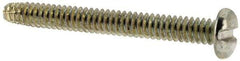 Value Collection - #4-40 UNC Thread, 1" Length Under Head, Slotted Drive Steel Thread Cutting Screw - Pan Head, Grade 2, Point Type F, Zinc-Plated Finish - USA Tool & Supply
