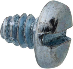 Value Collection - #6-32 UNC Thread, 3/16" Length Under Head, Slotted Drive Steel Thread Cutting Screw - Pan Head, Grade 2, Point Type F, Zinc-Plated Finish - USA Tool & Supply