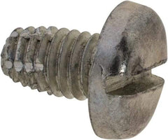 Value Collection - #10-32 UNF Thread, 5/16" Length Under Head, Slotted Drive Steel Thread Cutting Screw - Pan Head, Grade 2, Point Type F, Zinc-Plated Finish - USA Tool & Supply