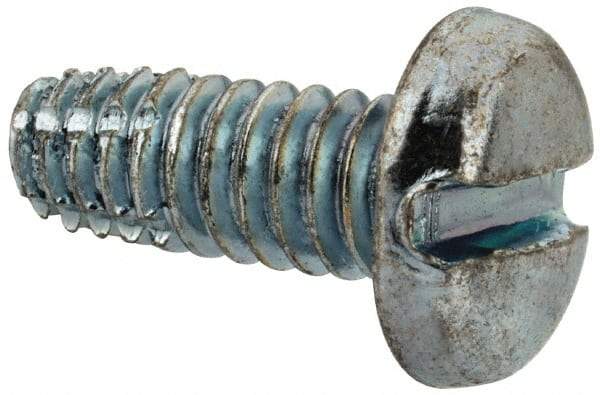 Value Collection - 1/4-20 UNC Thread, 5/8" Length Under Head, Slotted Drive Steel Thread Cutting Screw - Pan Head, Grade 2, Point Type F, Zinc-Plated Finish - USA Tool & Supply