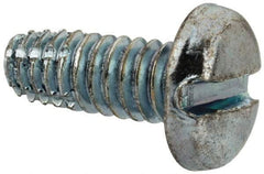 Value Collection - 1/4-20 UNC Thread, 5/8" Length Under Head, Slotted Drive Steel Thread Cutting Screw - Pan Head, Grade 2, Point Type F, Zinc-Plated Finish - USA Tool & Supply