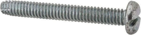 Value Collection - 1/4-20 UNC Thread, 2" Length Under Head, Slotted Drive Steel Thread Cutting Screw - Pan Head, Grade 2, Point Type F, Zinc-Plated Finish - USA Tool & Supply