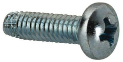 Value Collection - #8-32 UNC Thread, 5/8" Length Under Head, Phillips Drive Steel Thread Cutting Screw - Pan Head, Grade 2, Point Type F, Zinc-Plated Finish - USA Tool & Supply