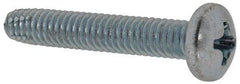Value Collection - #8-32 UNC Thread, 1" Length Under Head, Phillips Drive Steel Thread Cutting Screw - Pan Head, Grade 2, Point Type F, Zinc-Plated Finish - USA Tool & Supply