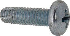 Value Collection - #10-32 UNF Thread, 5/8" Length Under Head, Phillips Drive Steel Thread Cutting Screw - Pan Head, Grade 2, Point Type F, Zinc-Plated Finish - USA Tool & Supply