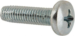 Value Collection - #10-32 UNF Thread, 3/4" Length Under Head, Phillips Drive Steel Thread Cutting Screw - Pan Head, Grade 2, Point Type F, Zinc-Plated Finish - USA Tool & Supply