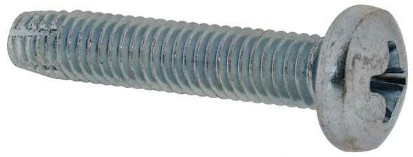 Value Collection - #10-32 UNF Thread, 1" Length Under Head, Phillips Drive Steel Thread Cutting Screw - Pan Head, Grade 2, Point Type F, Zinc-Plated Finish - USA Tool & Supply