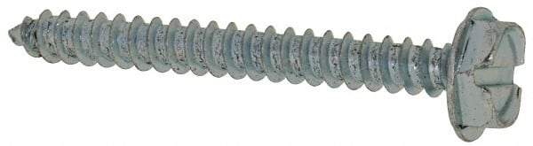 Value Collection - #6 Hex Washer Head Slotted Sheet Metal Screw - Steel, 1-1/4" Length Under Head, Grade 2 - USA Tool & Supply