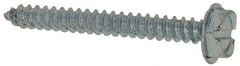 Value Collection - #6 Hex Washer Head Slotted Sheet Metal Screw - Steel, 1-1/4" Length Under Head, Grade 2 - USA Tool & Supply