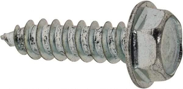 Value Collection - #8 Hex Washer Head Sheet Metal Screw - Steel, 5/8" Length Under Head, Grade 2 - USA Tool & Supply