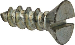 Value Collection - #10 Flat Head Slotted Sheet Metal Screw - Steel, 1/2" OAL, Grade 2 - USA Tool & Supply